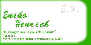 eniko henrich business card